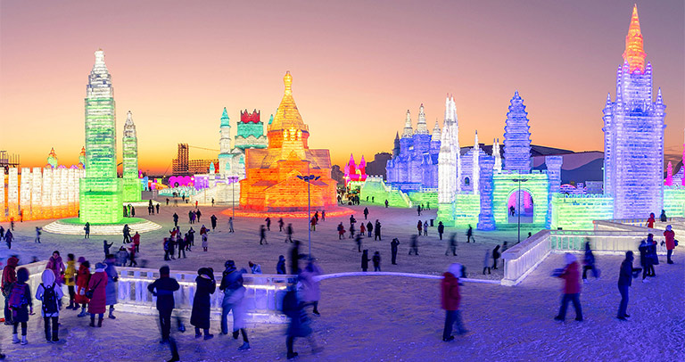 Harbin Ice and Snow World - Ett färgstarkt is-Disneyland