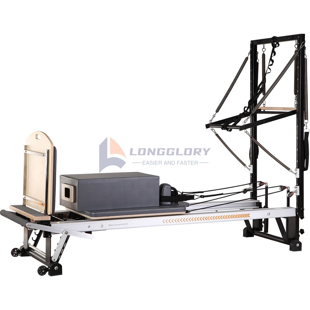 Aluminium Pilates Reformer Med Halvtornet